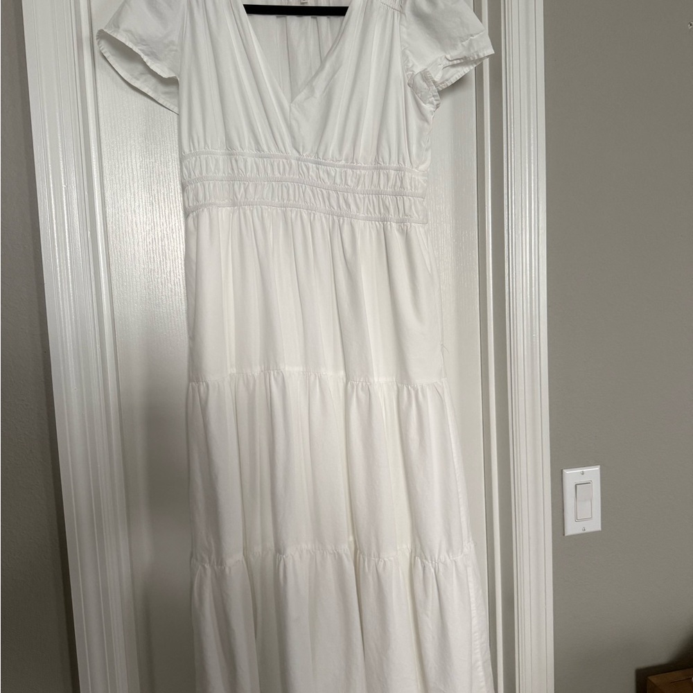 Marea Annabelle White Midi Dress size medium EUC